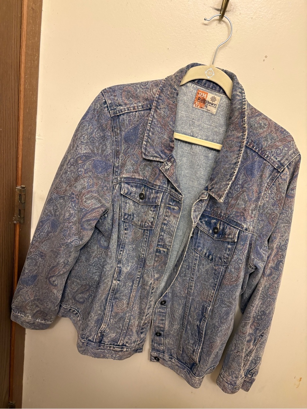 Denise jacket with paisley print, sz 3x